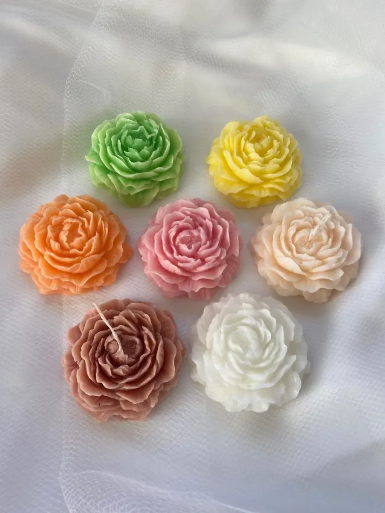 Peony Flower Candle